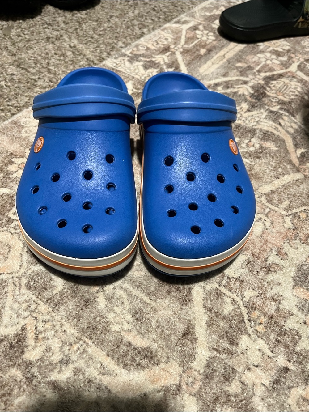 CROCS Clog in Royal Blue with Orange Accent